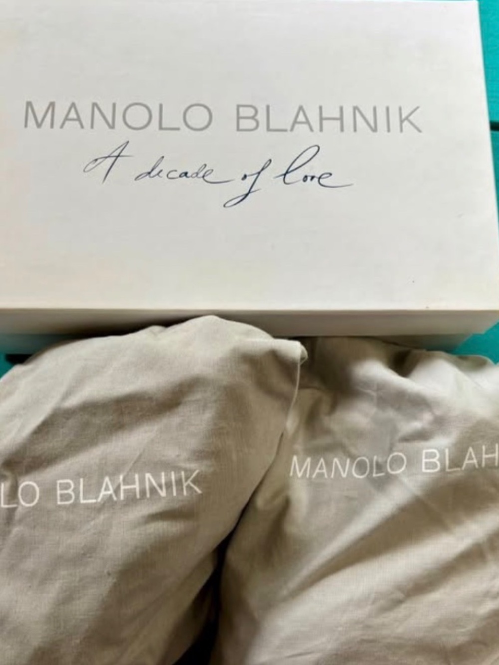 Manolo Blahnik glitter Hangisi 70- size 38 (7.5-8) heels- wedding shoes - Picture 9 of 10